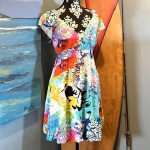 Jam’s World, Vibrant Hawaiian-Made Summer Dress, Excellent Quality, Striking! L